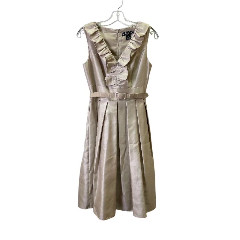 Deep Discounts Dress Party Midi By Jessica Howard In Gold, Size:S