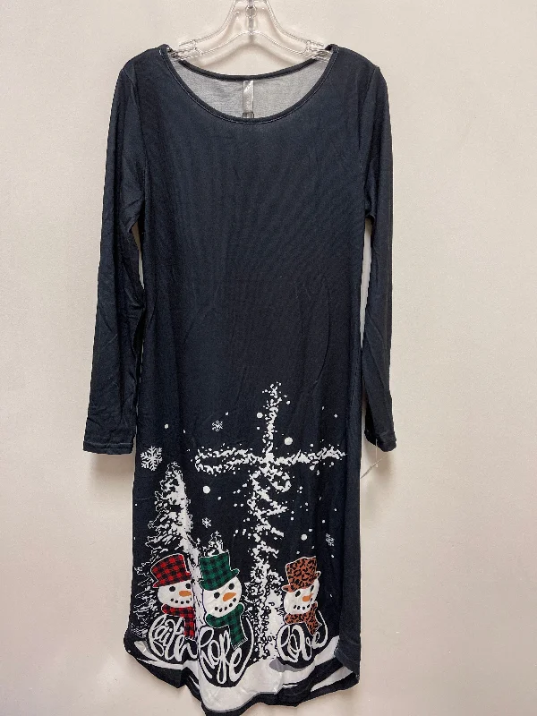 Time-Limited Offer Dress Casual Midi By Clothes Mentor In Grey, Size: L