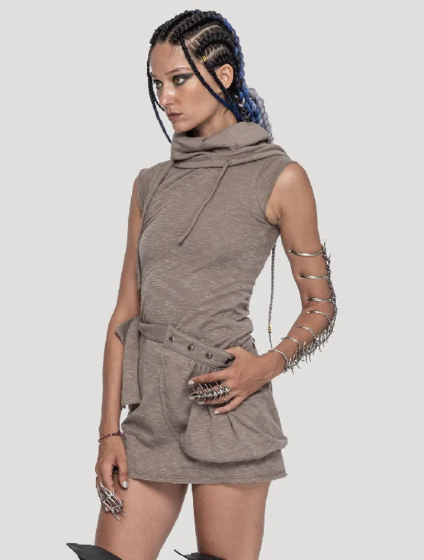 Price Cut Soba Sleeveless Turtleneck Dress