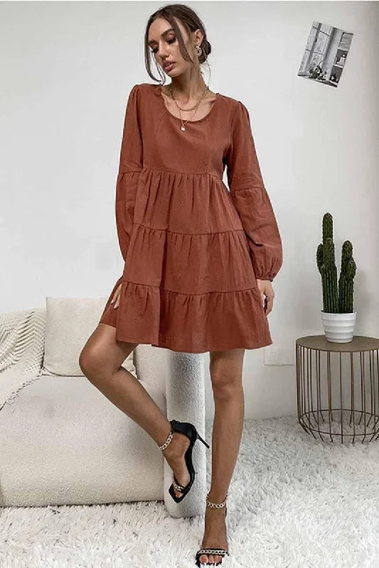 Savings Spectacular SIMPLE LONG SLEEVED CANCAN DRESS