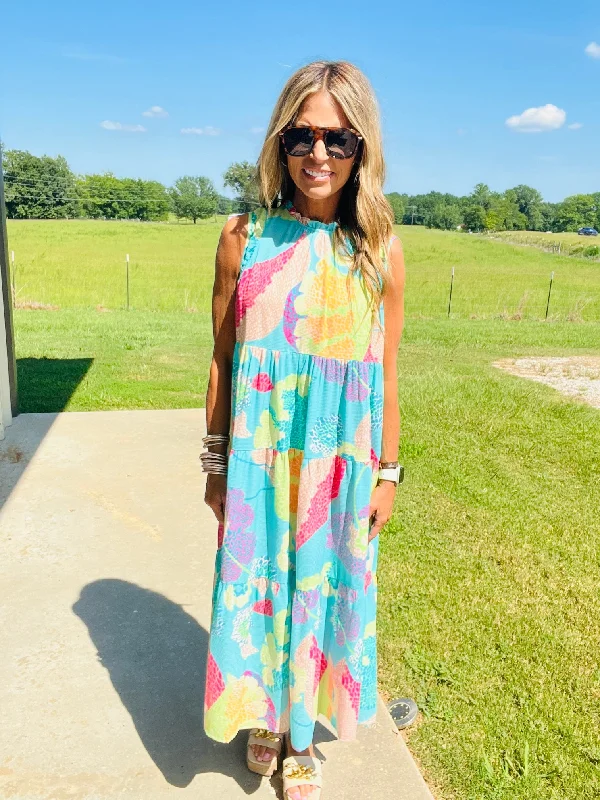 Major Savings THE ARIA DRESS-AQUA MIX