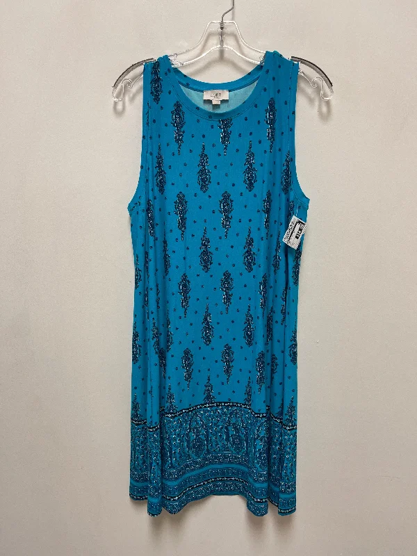Members Only Dress Casual Midi By Loft In Blue, Size: L