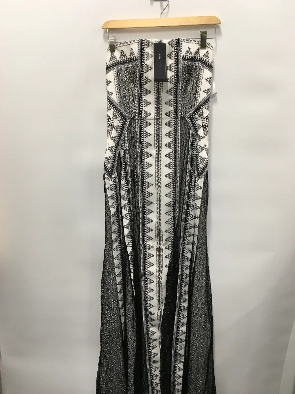 Great Bargains Dress Party Long By Bcbgmaxazria In Black & White, Size: 10