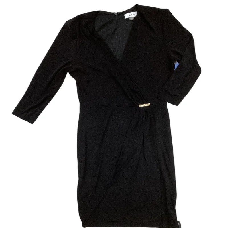 Weekend Deal Dress Casual Midi By Calvin Klein In Black, Size: M
