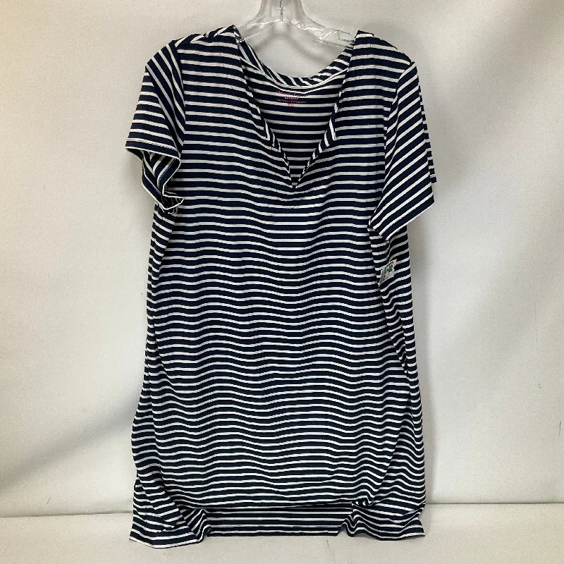 Deal Explosion Dress Casual Short By Vineyard Vines In Blue & White, Size: Xxl