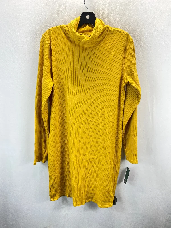 Best Bargains Dress Casual Short By Wild Fable In Yellow, Size: 2x