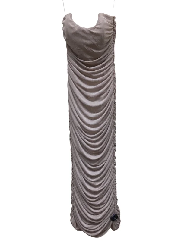 Final Clearance Dress Casual Maxi By Clothes Mentor In Tan, Size: S
