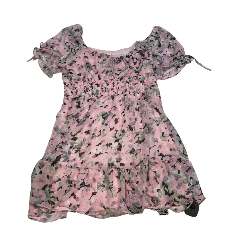Exclusive Deal Pink Dress Casual Short A Byer, Size L