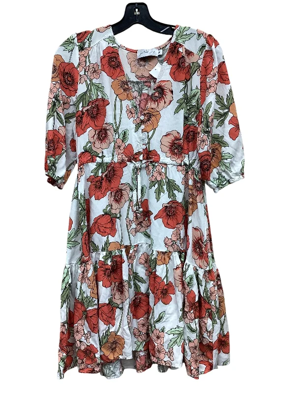 Bargain Blast Dress Casual Midi By Clothes Mentor In Floral Print, Size: M