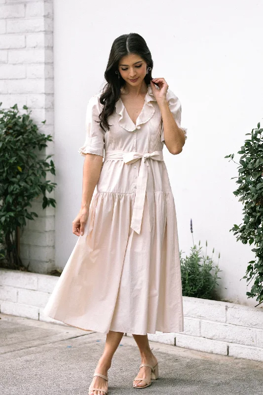 Seasonal Sale Ruth Ruffle Collared Dress