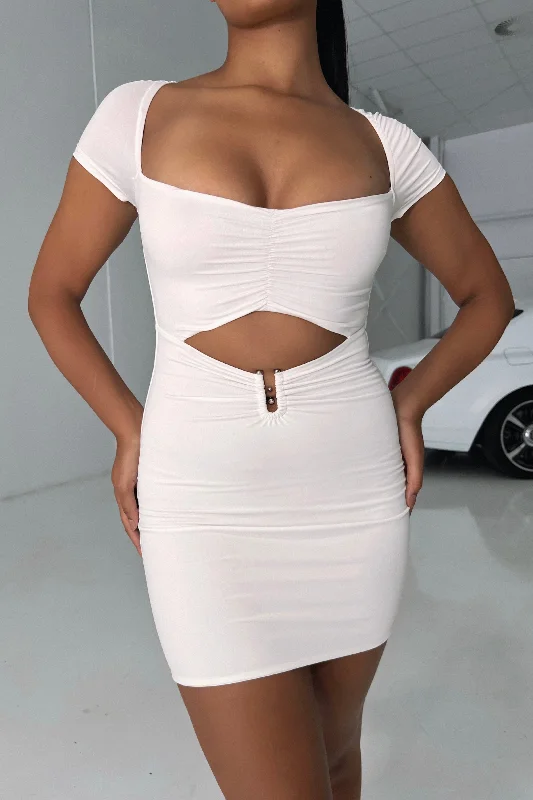 Extra Discounts JACKIE DRESS - WHITE