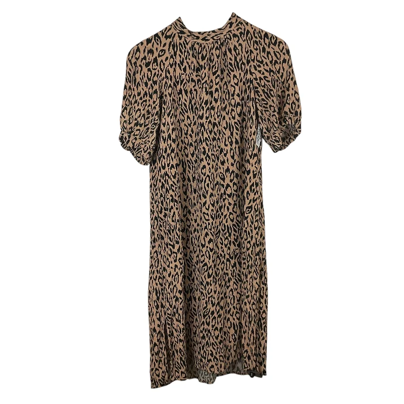 Year-End Sale Dress Casual Midi By Maeve In Animal Print, Size: M
