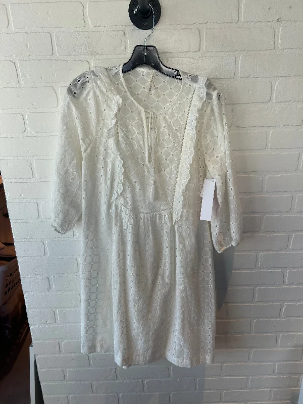 YEAR-End Clearance Dress Casual Midi By Anthropologie In White, Size: S