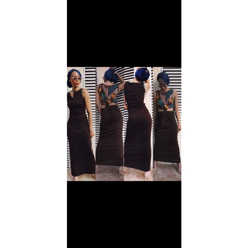 Act Fast COCONUT GROVE ANKARA 2-WAY PEEKABOO DRESS