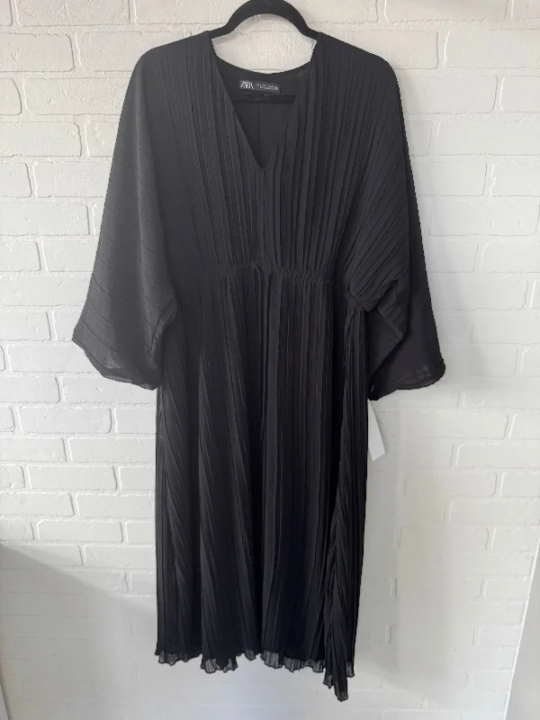 One-DAY Sale Dress Casual Midi By Zara In Black, Size: S