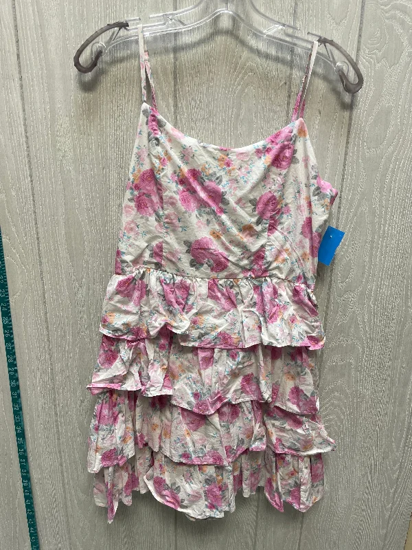 Closeout Dress Casual Short By Tcec In Floral Print, Size: L