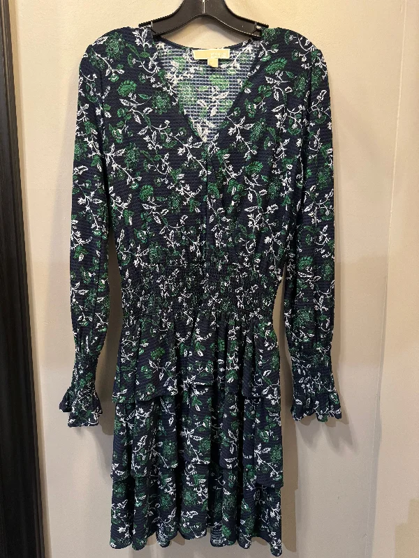 Overstock Dress Casual Short By Michael By Michael Kors In Blue & Green, Size: S