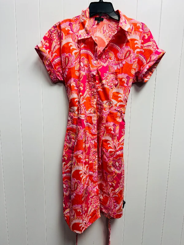 Big Savings Dress Casual Short By Talbots In Orange & Pink, Size: 6p