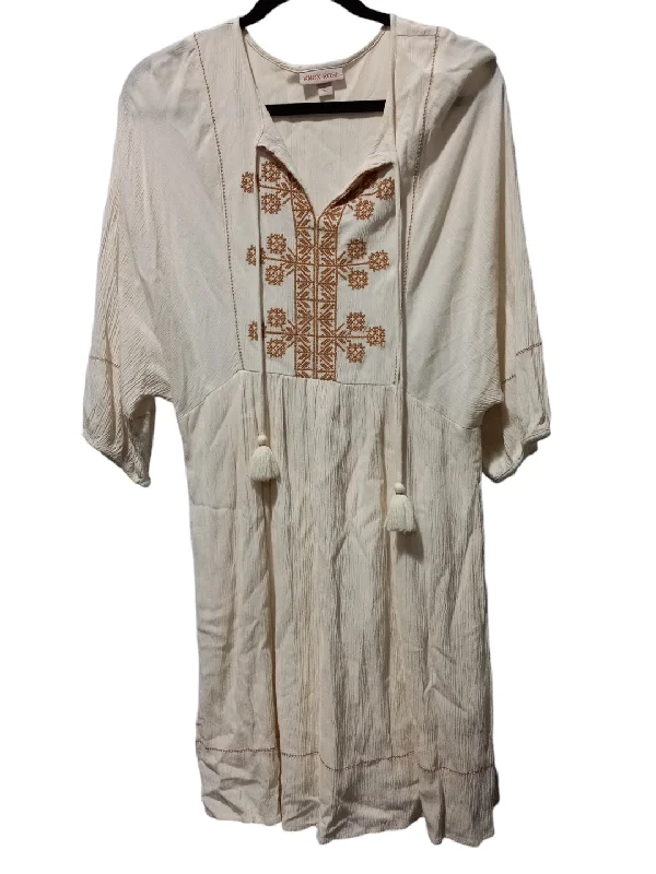 Savings Galore Dress Casual Midi By Knox Rose In Ivory, Size: S