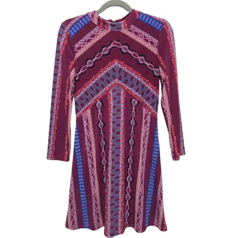Act Now Dress Casual Short By Free People In Pink & Purple, Size: S