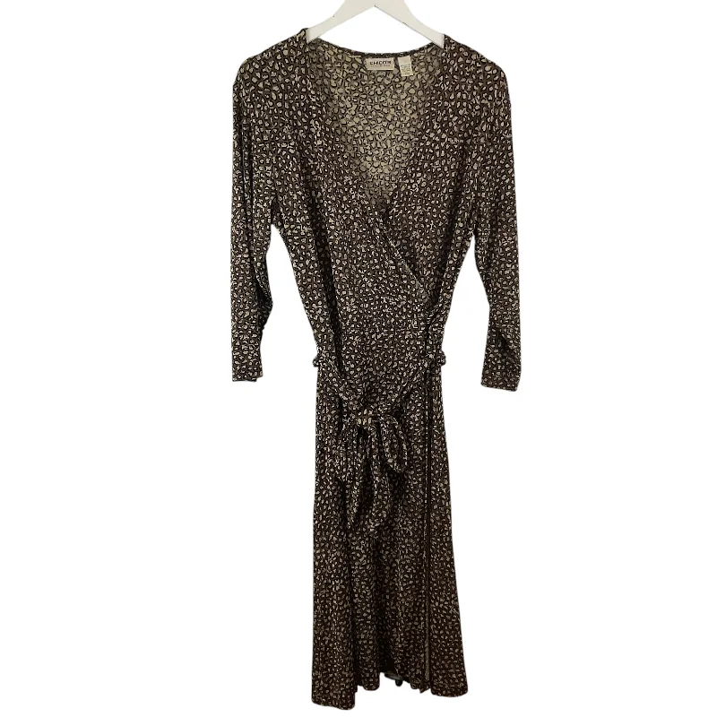 Clearance Sale Dress Casual Midi By Chicos In Animal Print, Size: 2