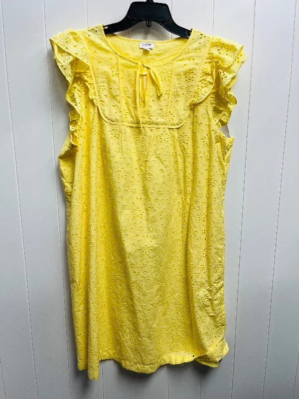 Warehouse Sale Dress Casual Short By J. Crew In Yellow, Size: 18