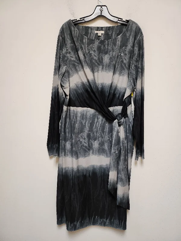 Special Promotion Dress Casual Midi By Cato In Grey, Size: 3x