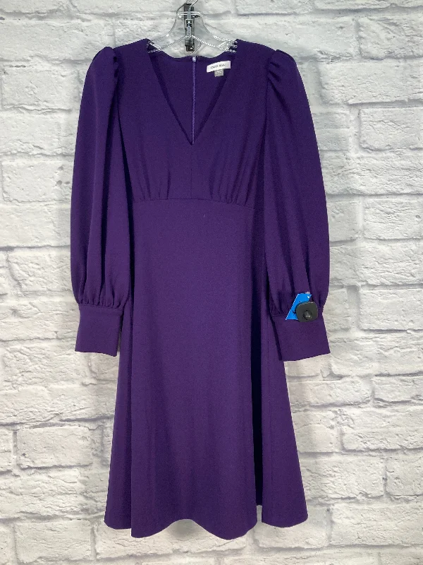 Don't Wait Dress Party Midi By Calvin Klein In Purple, Size: S
