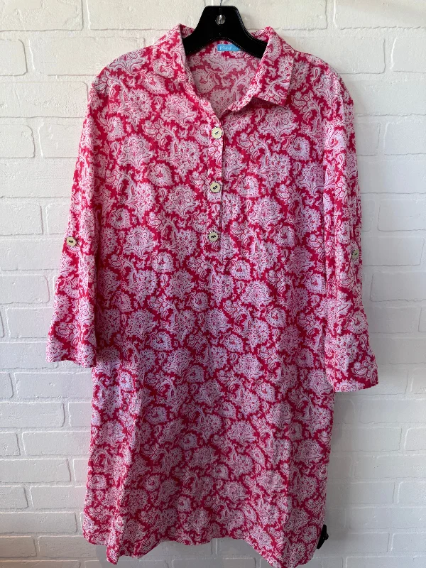 New Arrival Dress Work By J Mclaughlin In Pink & White, Size: L