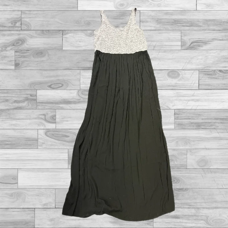 Exclusive Access Dress Casual Maxi By Loft In Black & Grey, Size: L
