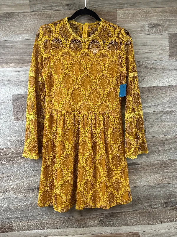 Overstock Dress Casual Midi By Xhilaration In Yellow, Size: S