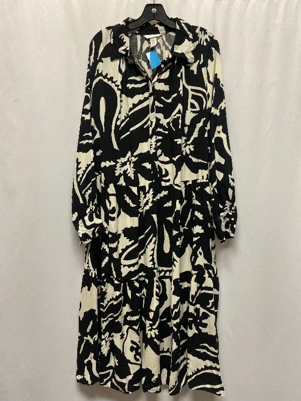 Clearance Event Dress Casual Maxi By H&m In Black, Size: Xl
