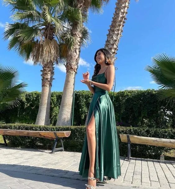 New Arrival Modest Evening Dress Custom Made Satin Prom Dresses,DS4778