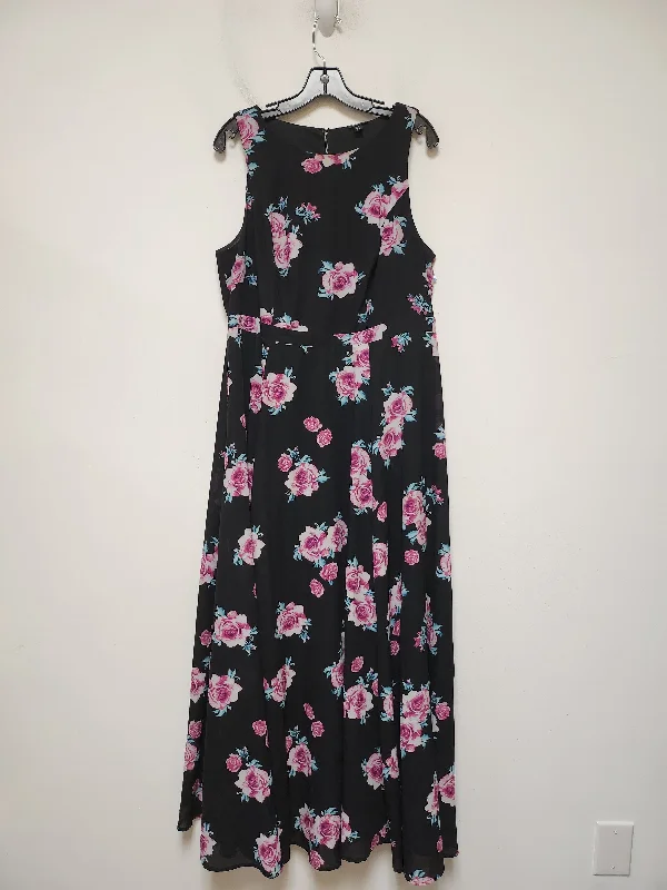 Midnight Madness Dress Casual Maxi By Torrid In Floral Print, Size: L