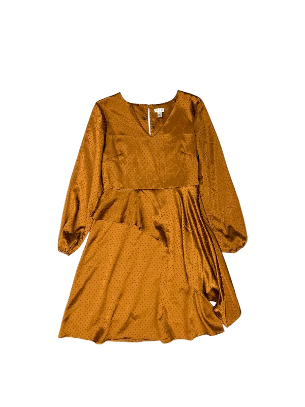 Midnight Madness Dress Casual Midi By Spense In Bronze, Size: 4