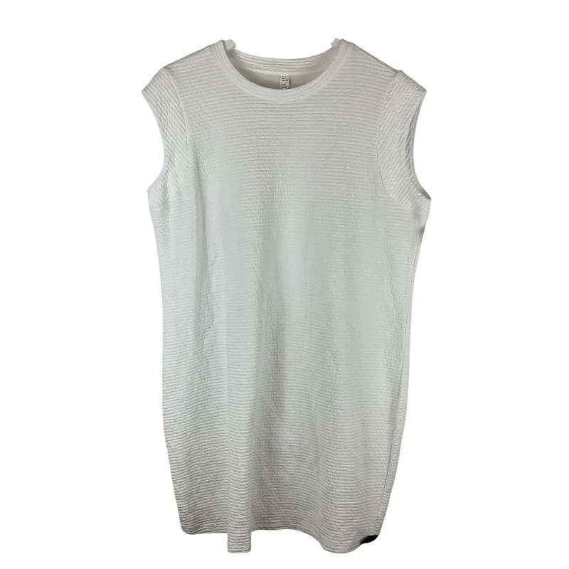 Can't Miss Dress Casual Midi By Stylus In White, Size: Xl