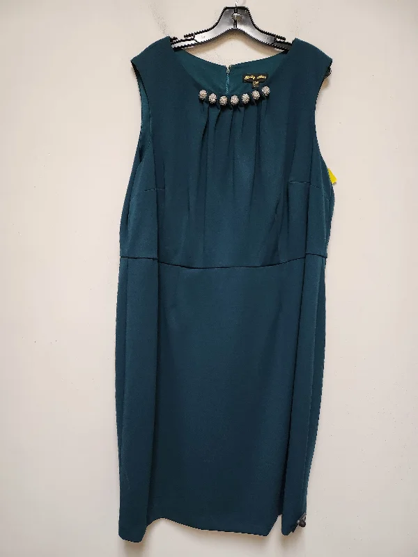 Limited Stock Dress Casual Short By Clothes Mentor In Teal, Size: 3x