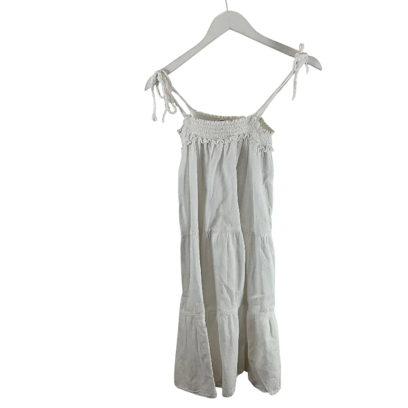 Savings Spectacular Dress Casual Midi By Clothes Mentor In White, Size: S