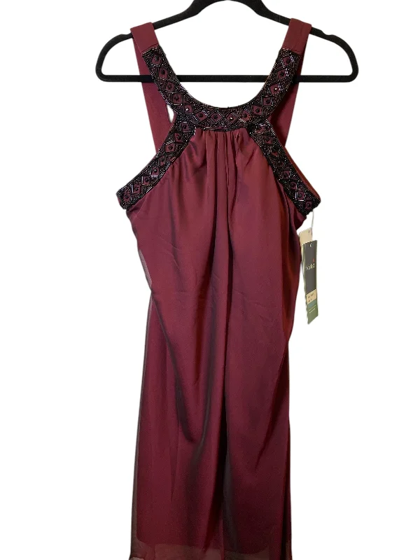 New Deals Dress Party Midi By Scarlett In Maroon, Size: M