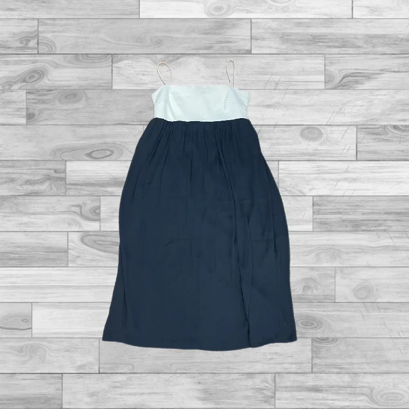 Overstock Dress Casual Midi By Gap In Blue & White, Size: 6
