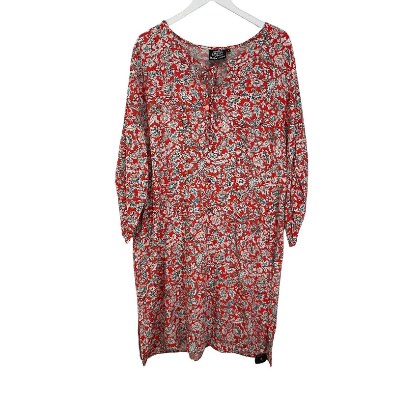 Holiday Sale Dress Casual Midi By Clothes Mentor In Orange, Size: L