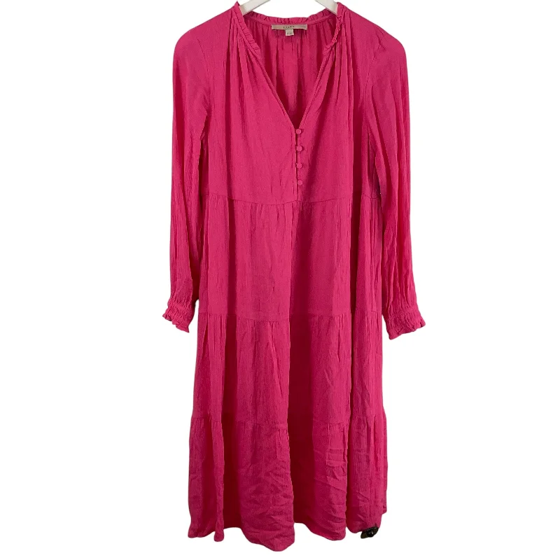 Inventory Reduction Dress Casual Midi By Loft In Pink, Size: Sp