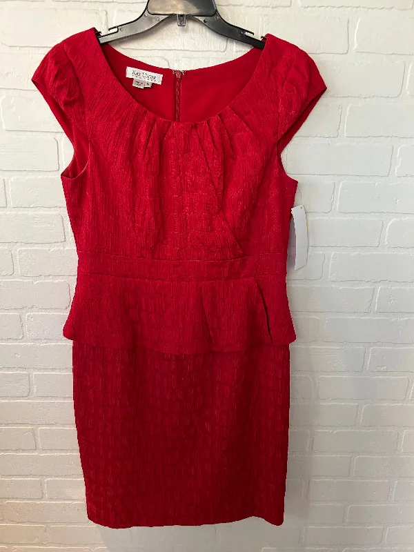 Amazing Deals Dress Work By Kay Unger In Red, Size: M