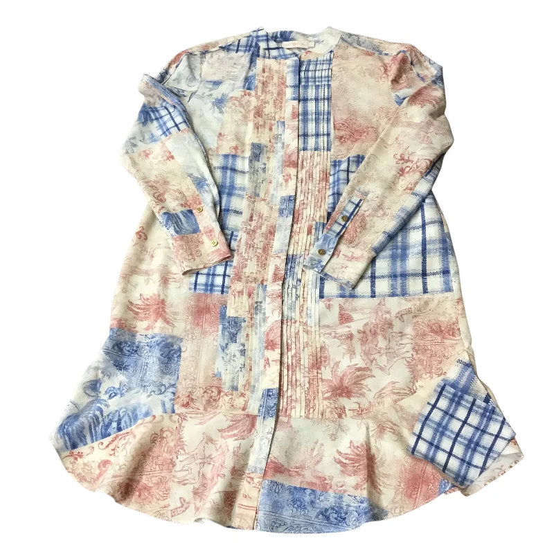 Price Break Dress Casual Short By Tory Burch In Blue & Red, Size: 6