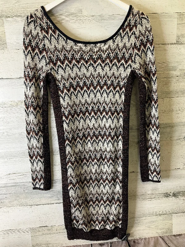 Today Only Dress Casual Midi By Free People In Black & Cream, Size: M