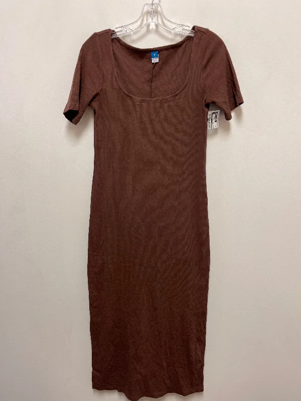 Online Exclusive Dress Casual Maxi By Old Navy In Brown, Size: M