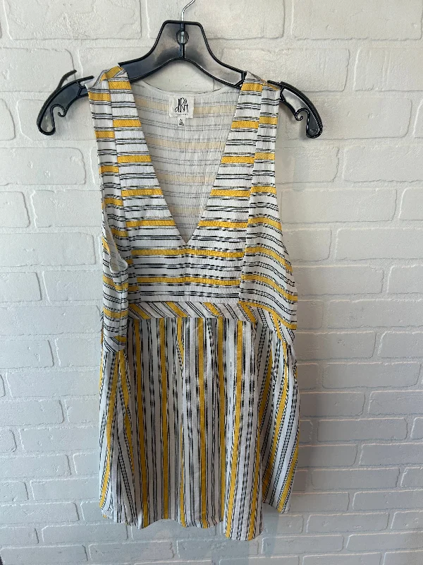 Today’s Deal Dress Casual Short By Cmc In White & Yellow, Size: M