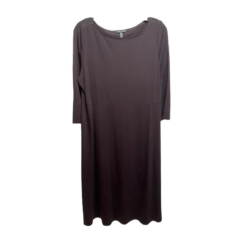 Price Rollback Dress Casual Maxi By Eileen Fisher In Brown, Size: M