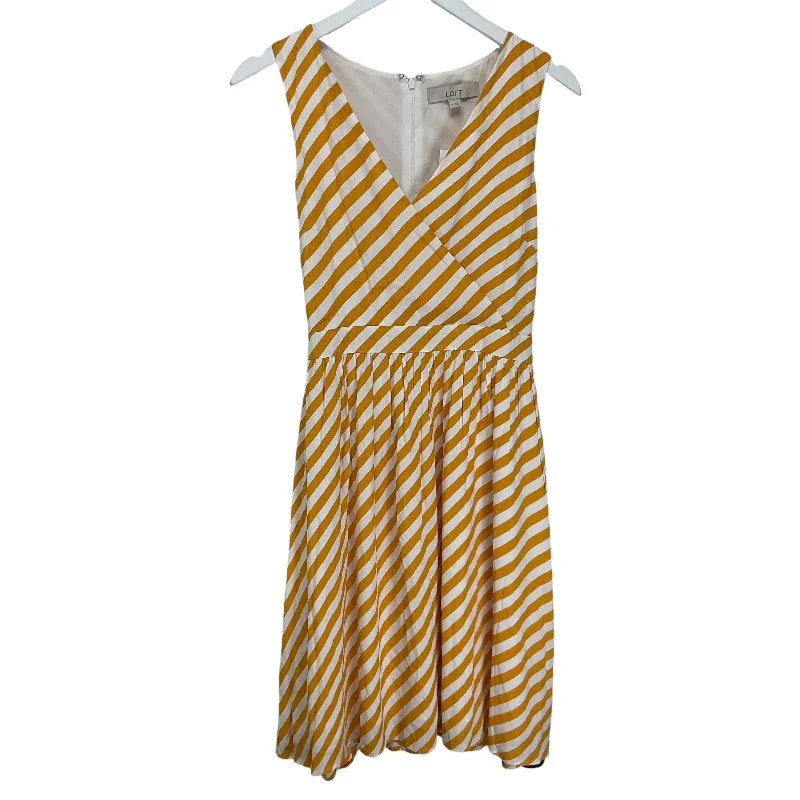 Closeout Dress Casual Short By Loft In Yellow, Size: M