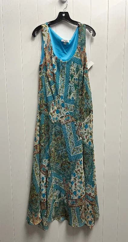 Great Bargains Dress Casual Midi By Dressbarn In Green, Size: 16